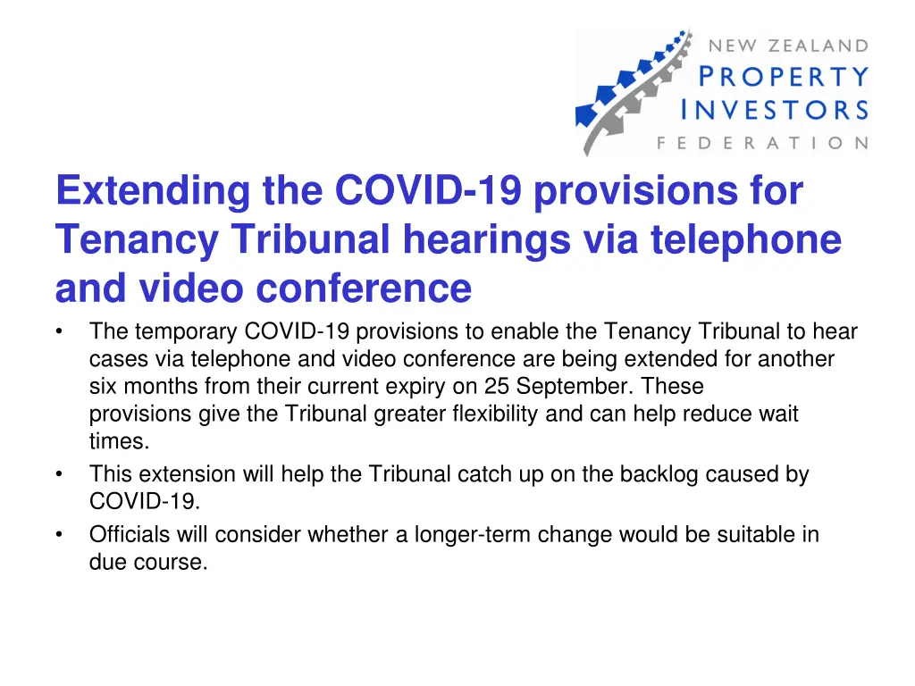 extending the covid 19 provisions for tenancy