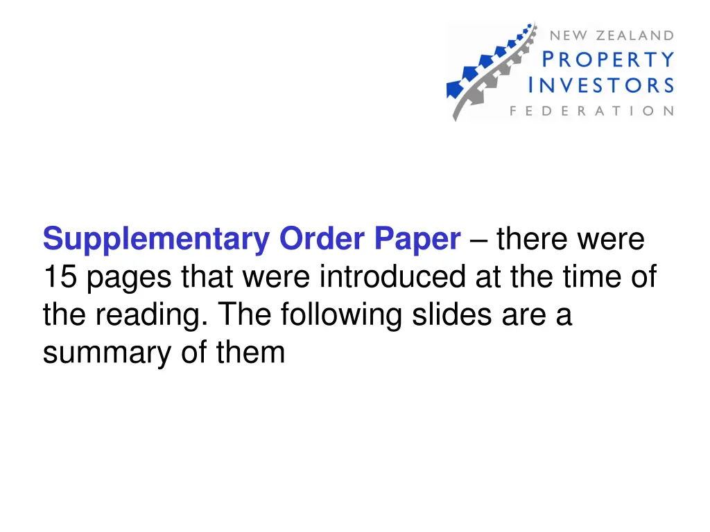 supplementary order paper there were 15 pages