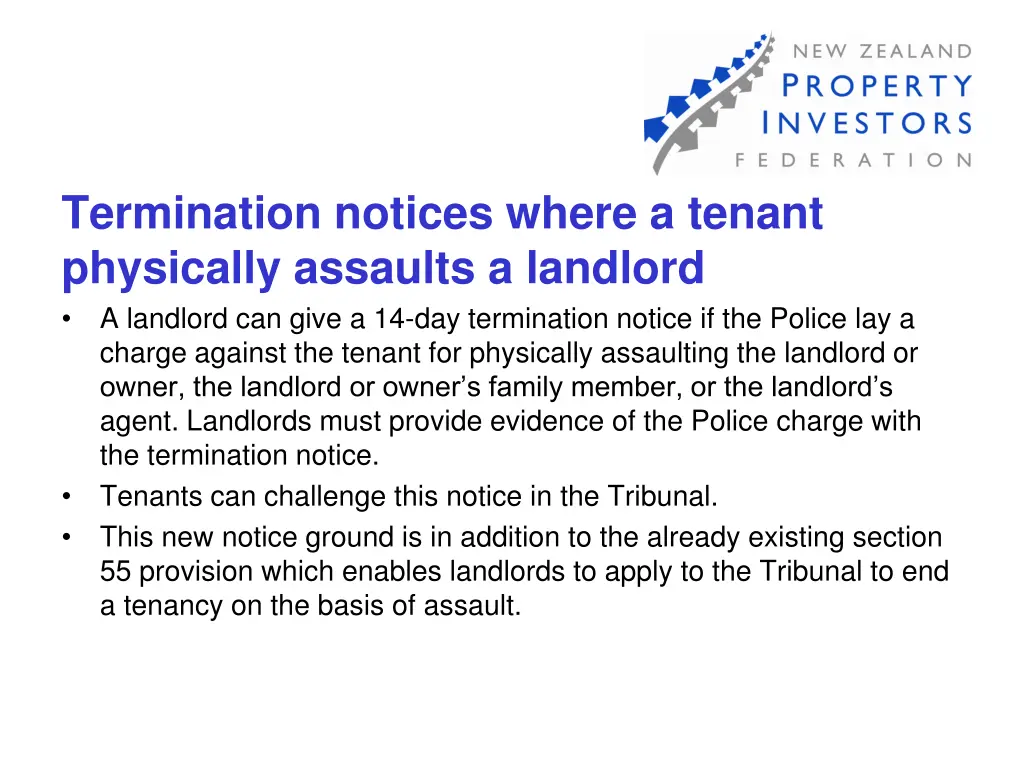 termination notices where a tenant physically