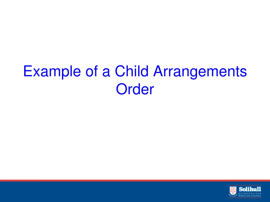 example of a child arrangements order
