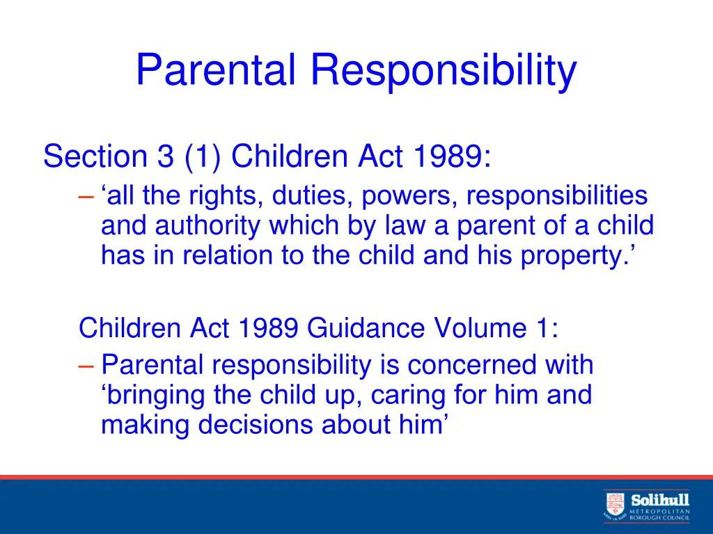 parental responsibility