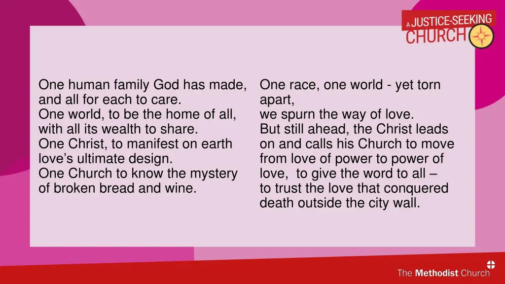 one human family god has made and all for each