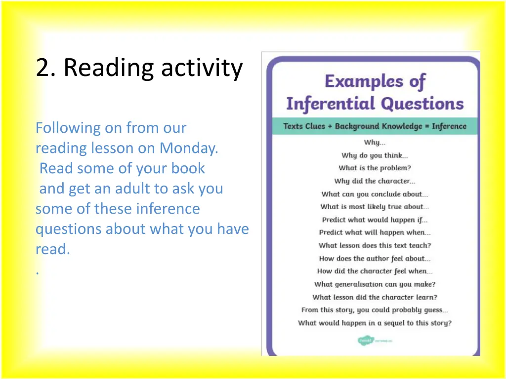 2 reading activity