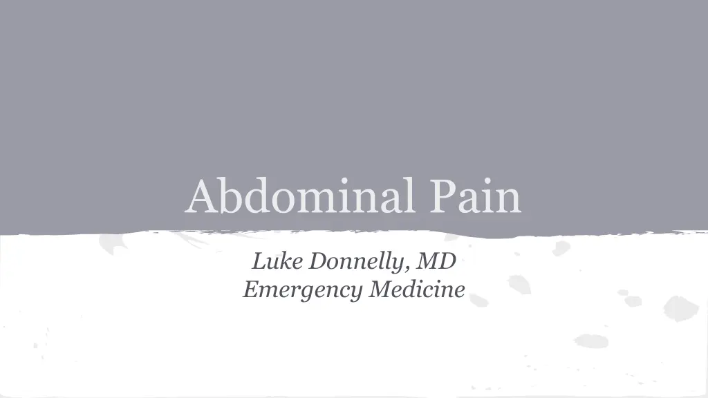 abdominal pain