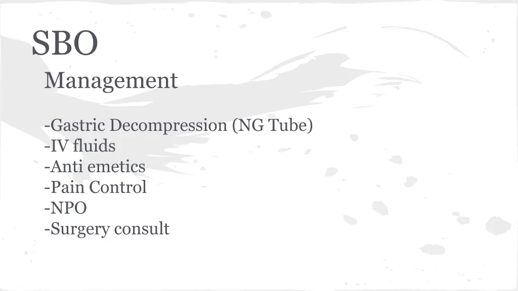 sbo management