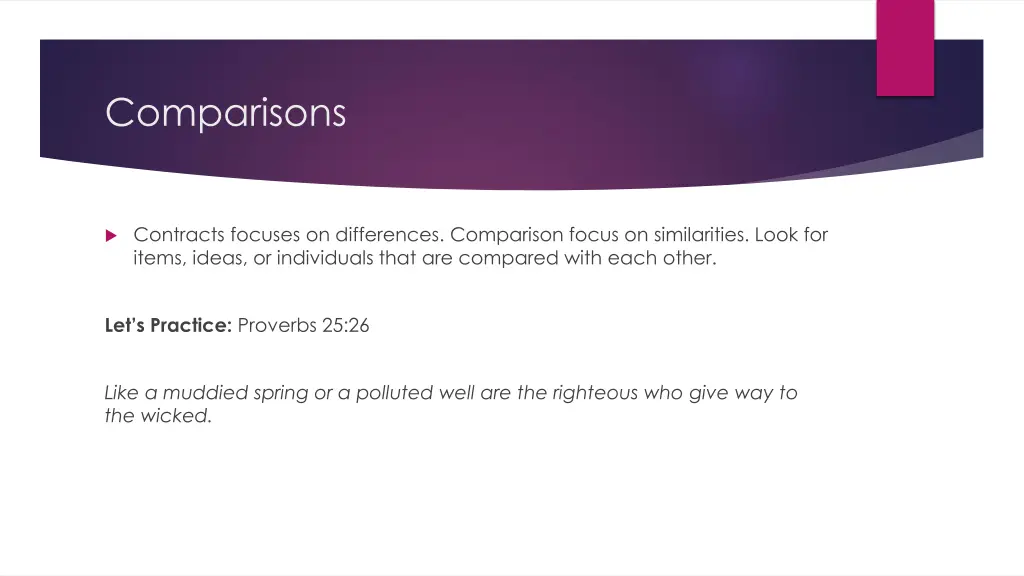 comparisons