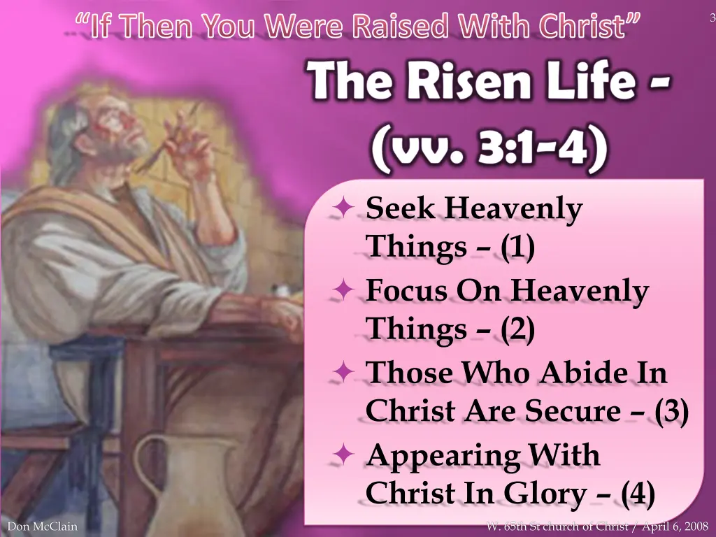 if then you were raised with christ 1