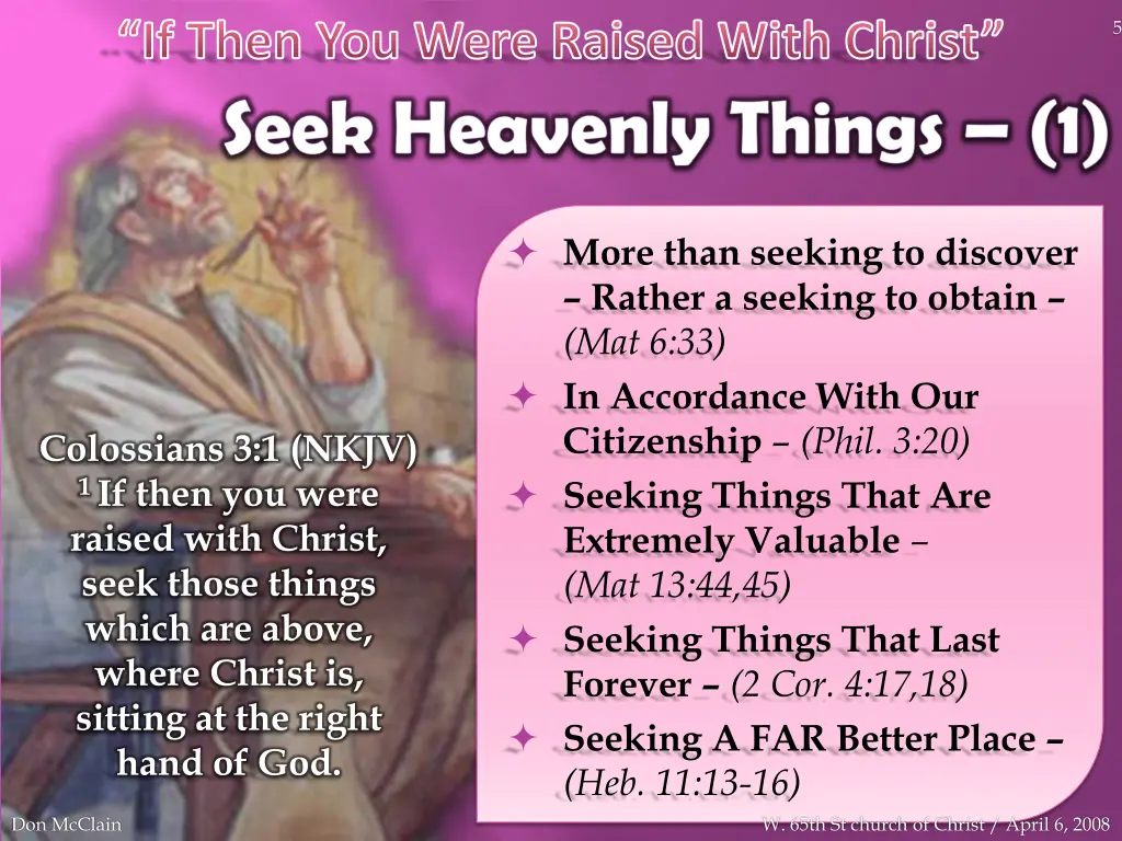 if then you were raised with christ 3