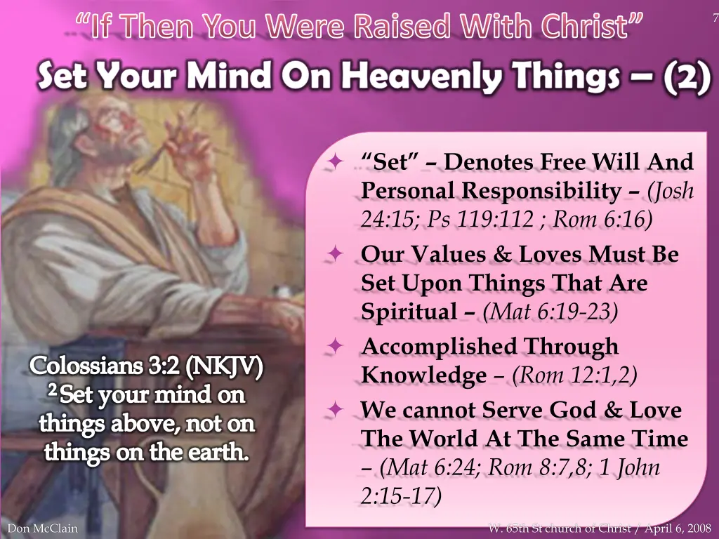 if then you were raised with christ 5