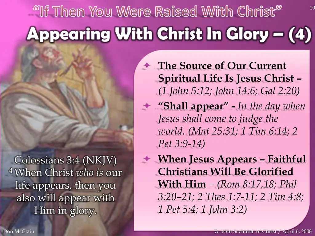 if then you were raised with christ 8