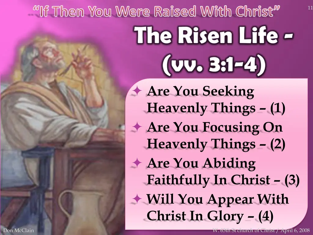 if then you were raised with christ 9