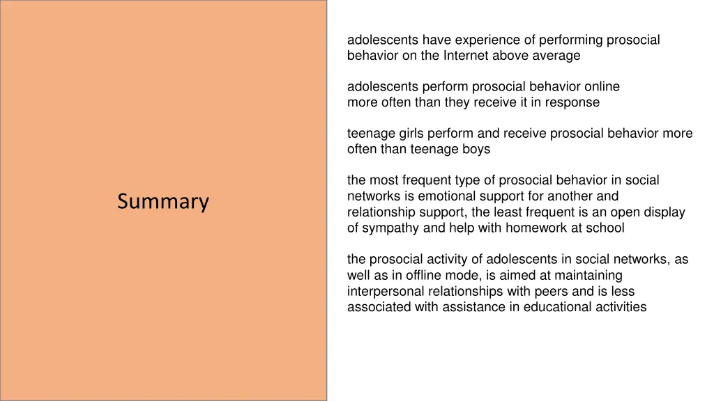 adolescents have experience of performing
