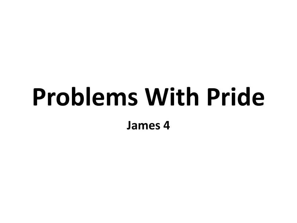 problems with pride