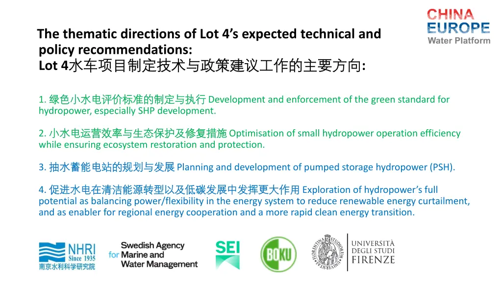 the thematic directions of lot 4 s expected 1