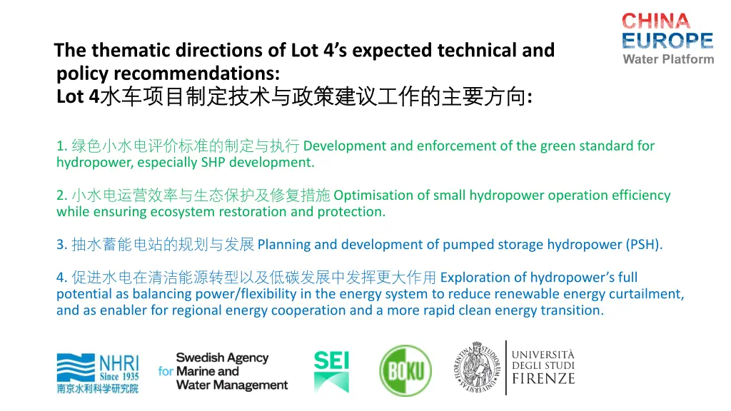 the thematic directions of lot 4 s expected