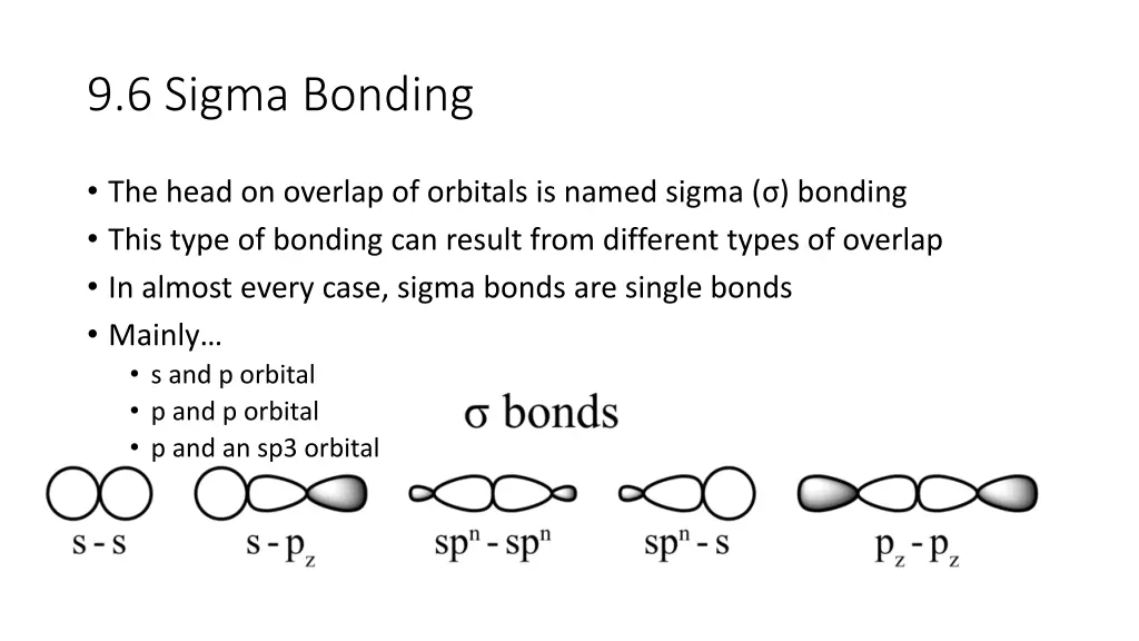 9 6 sigma bonding