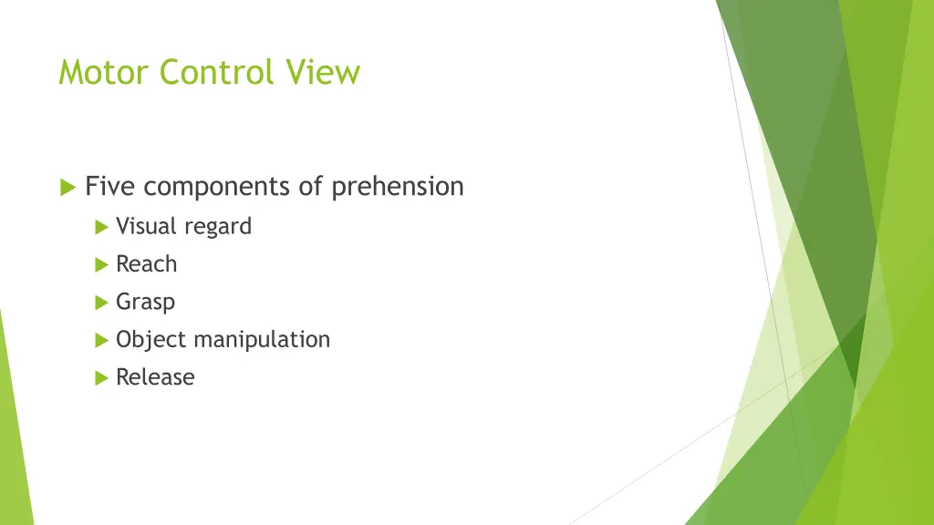 motor control view