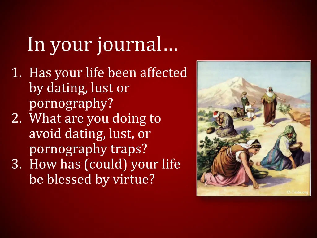in your journal