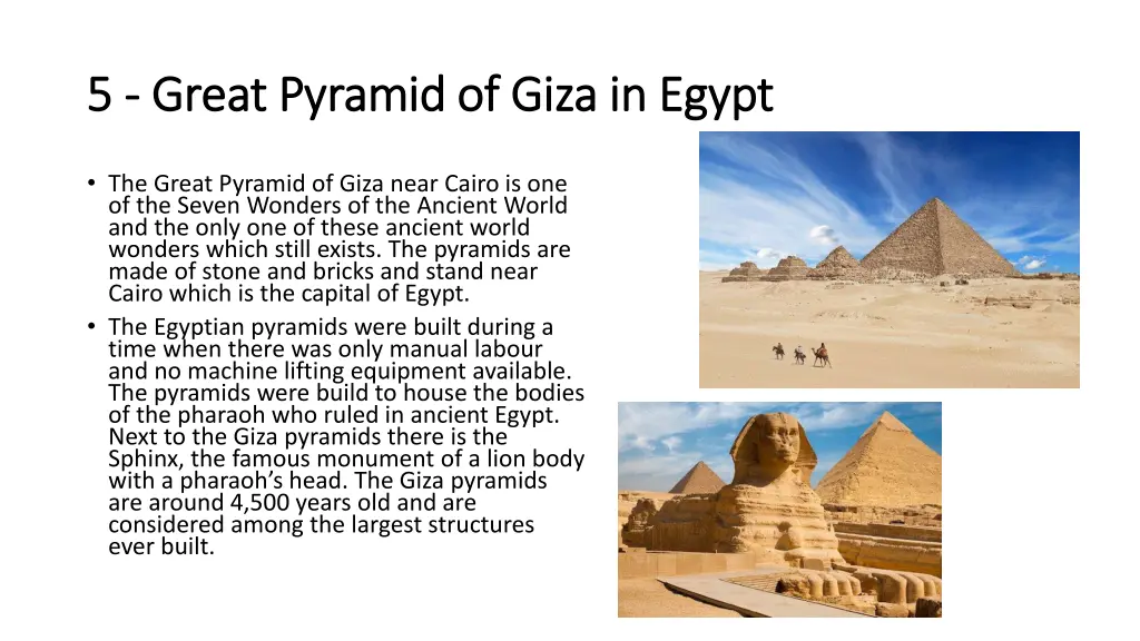 5 5 great pyramid of giza in egypt great pyramid