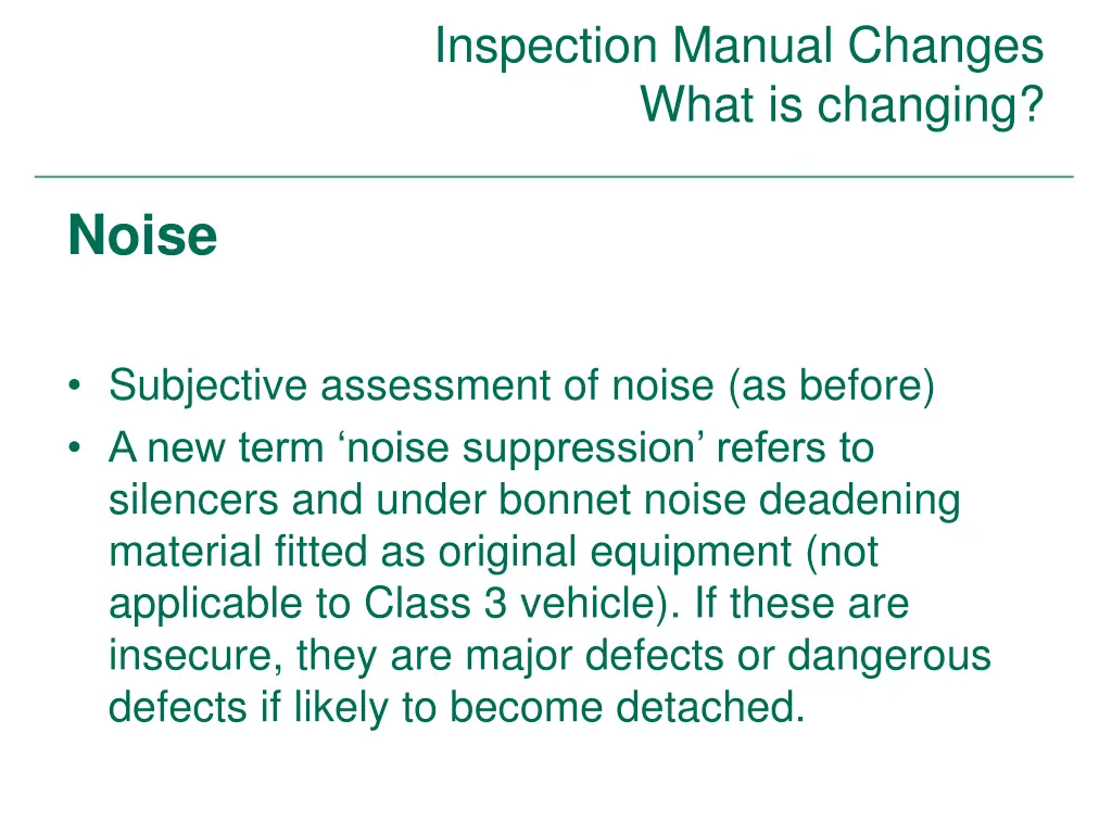 inspection manual changes what is changing 32