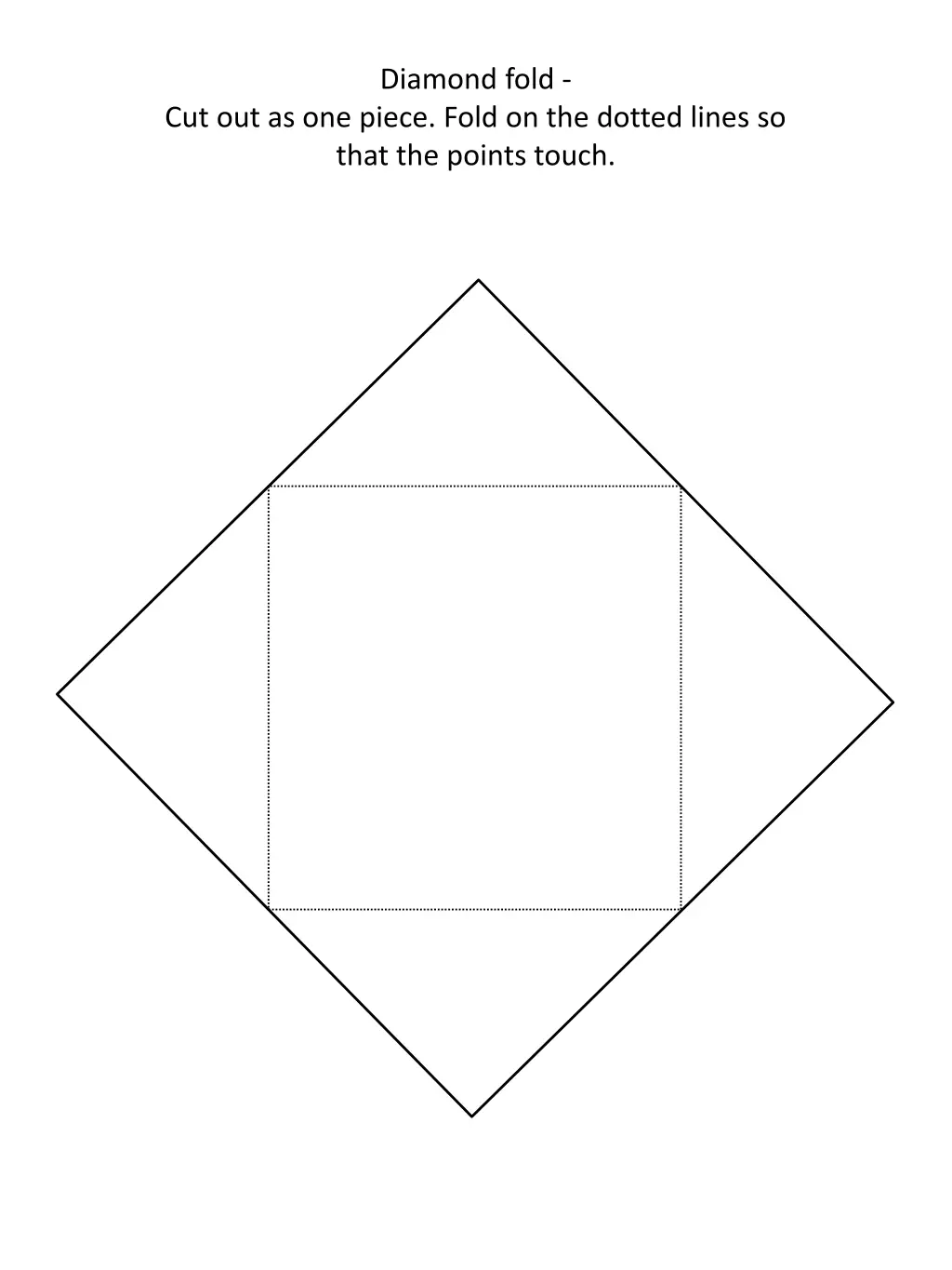 diamond fold