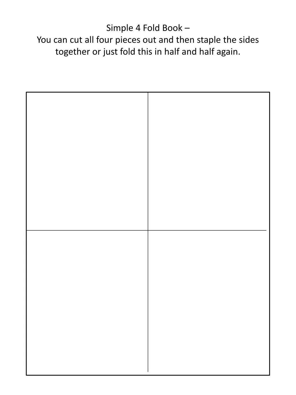 simple 4 fold book