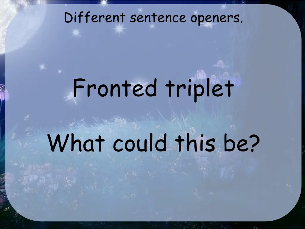 different sentence openers 1