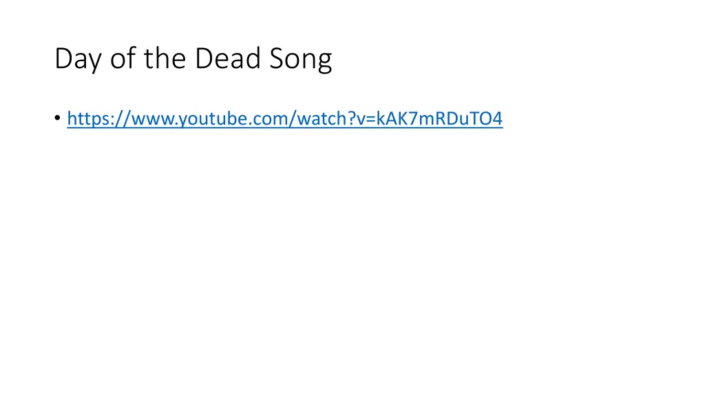 day of the dead song