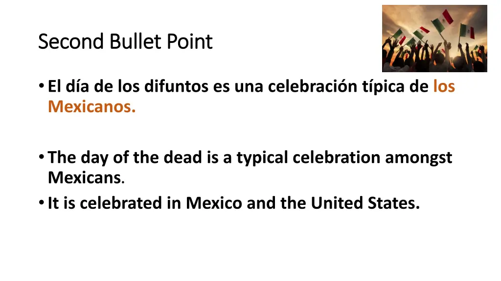 second bullet point second bullet point