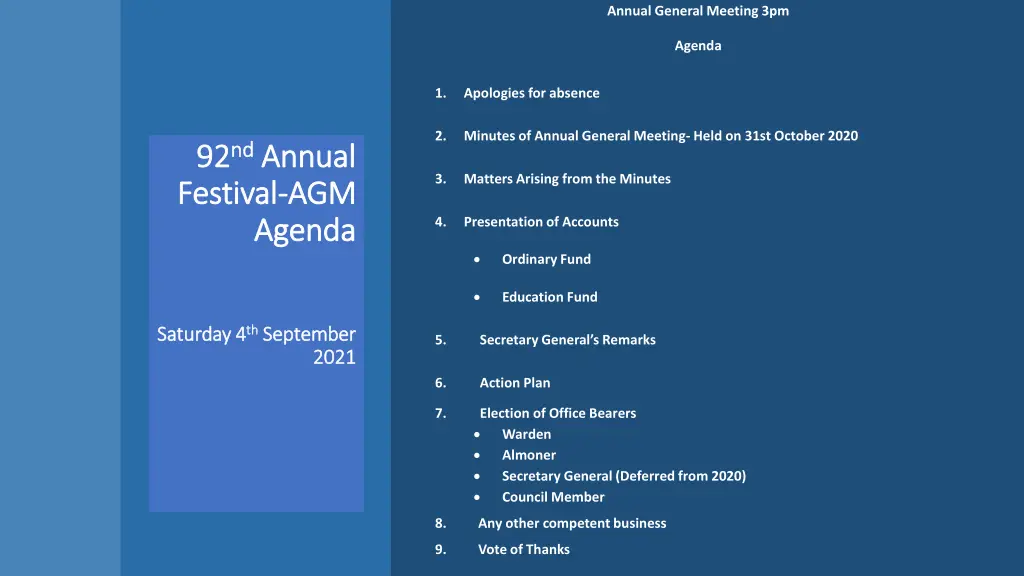 annual general meeting 3pm