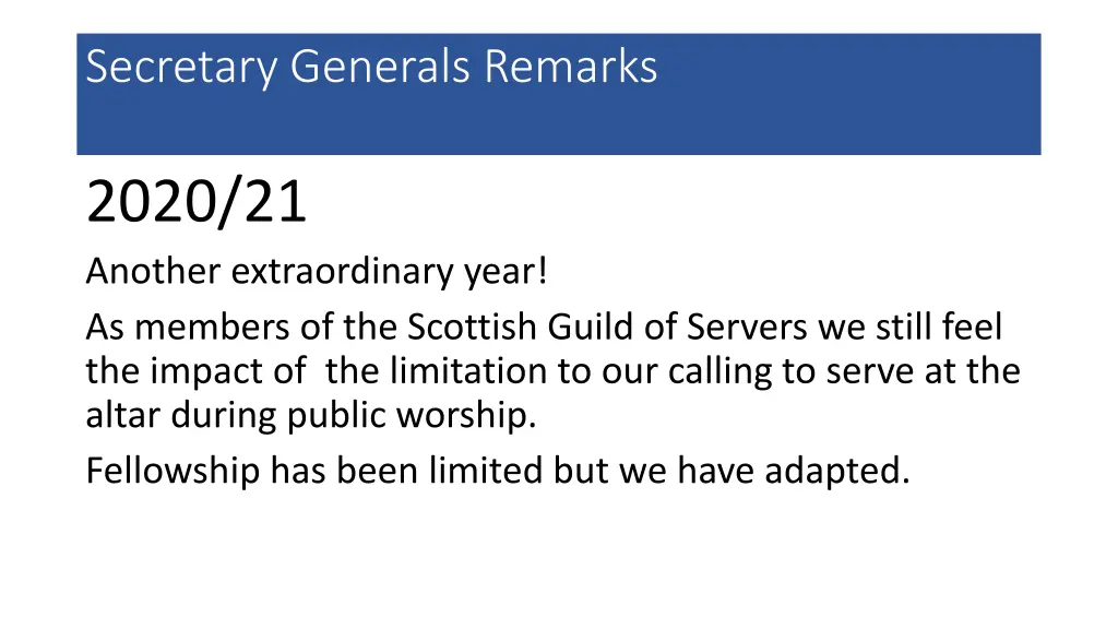 secretary generals remarks
