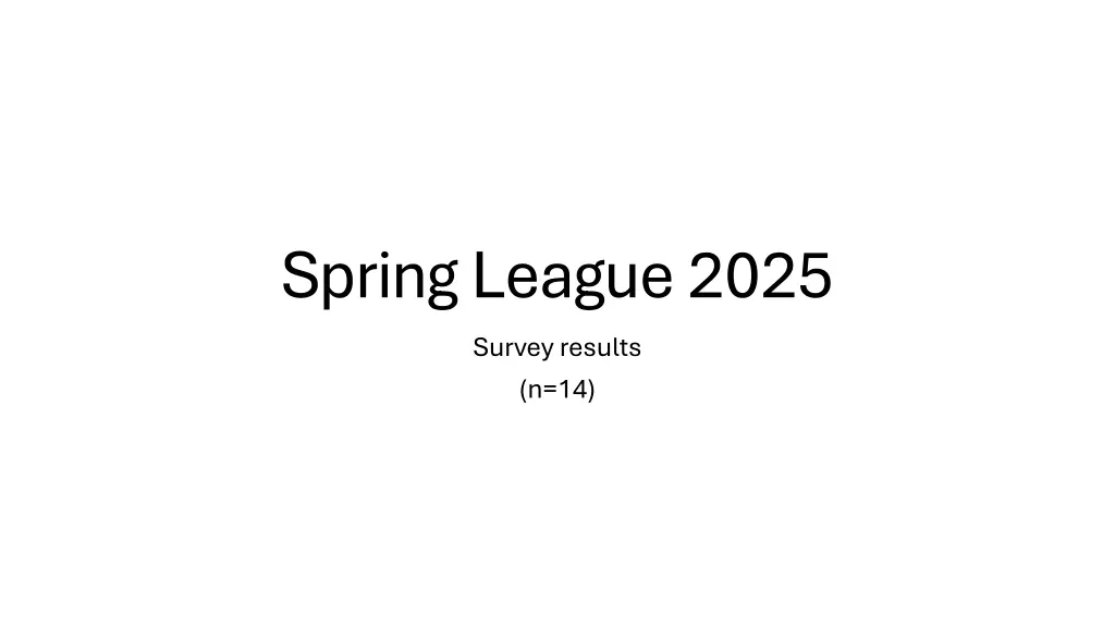 spring league 2025 survey results n 14