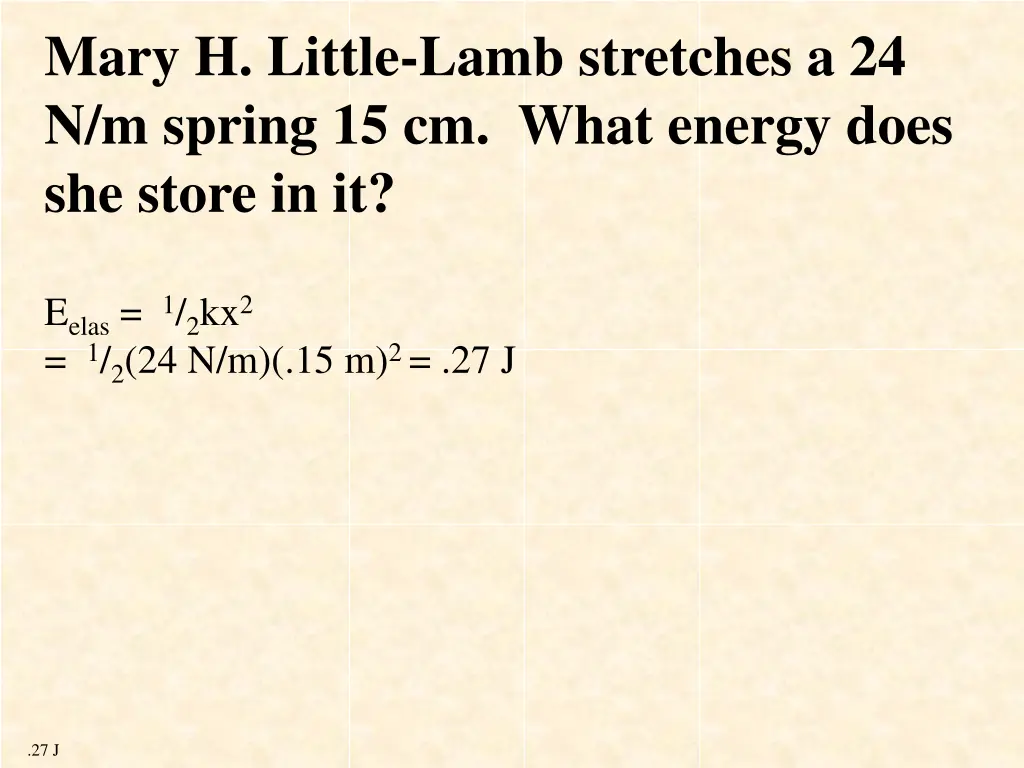 mary h little lamb stretches a 24 n m spring