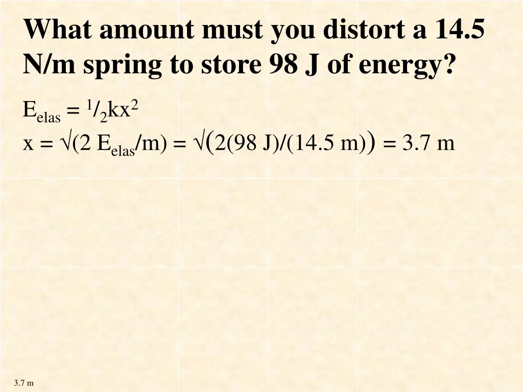 what amount must you distort a 14 5 n m spring