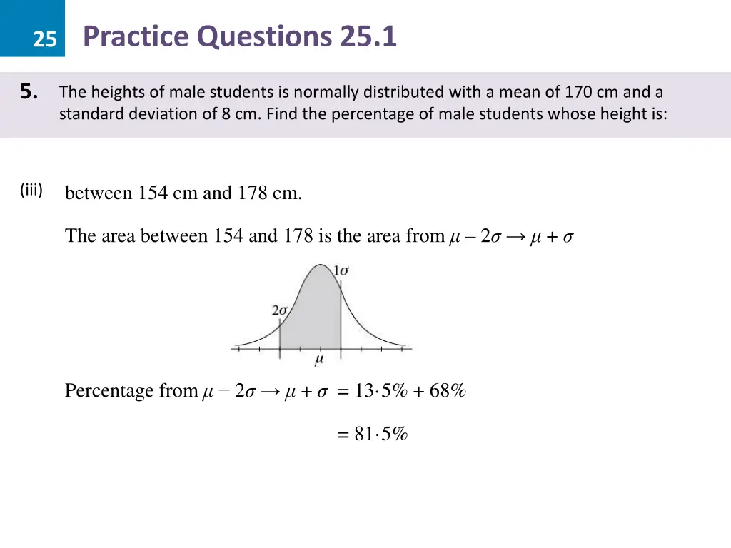 25 practice questions 25 1 18