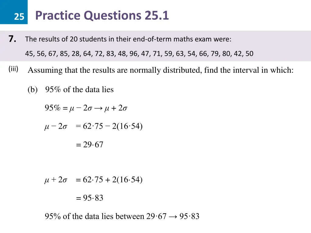 25 practice questions 25 1 25