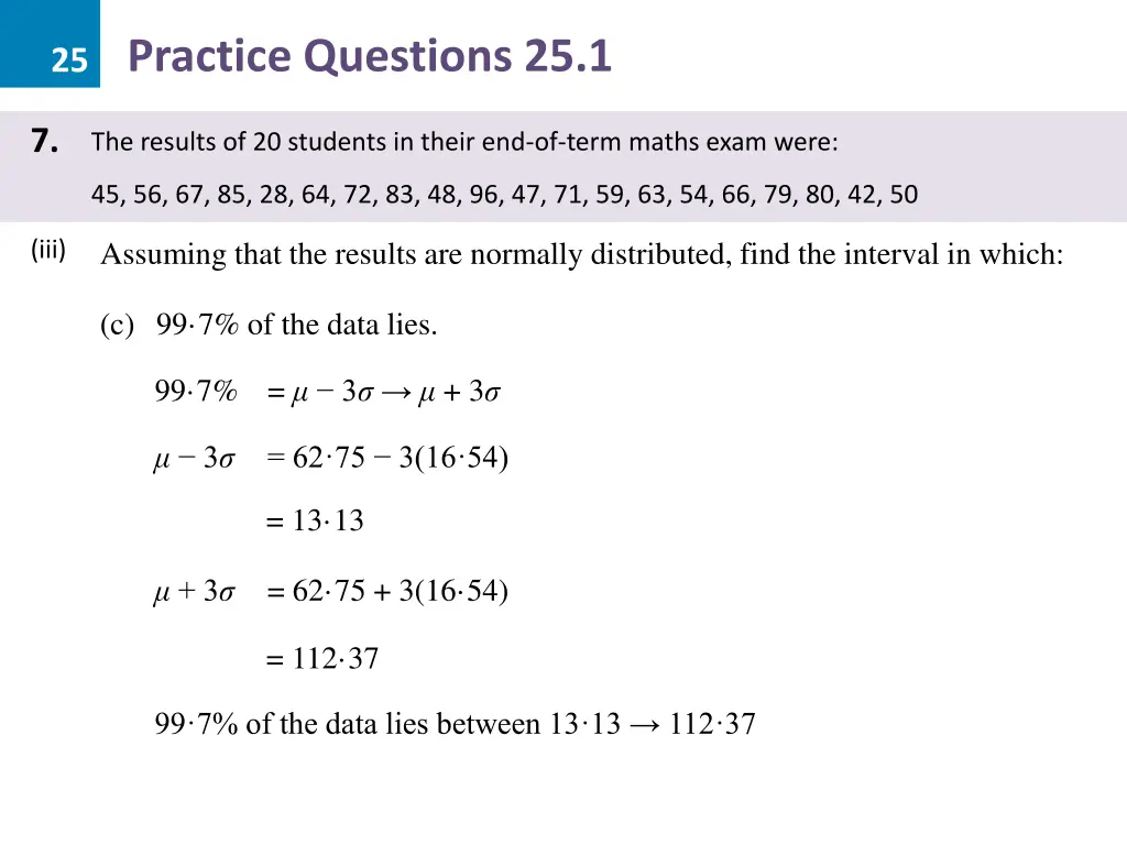 25 practice questions 25 1 26
