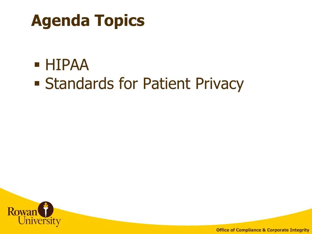 agenda topics