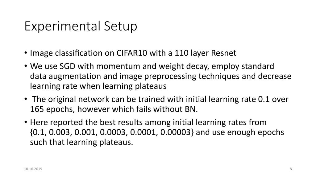 experimental setup