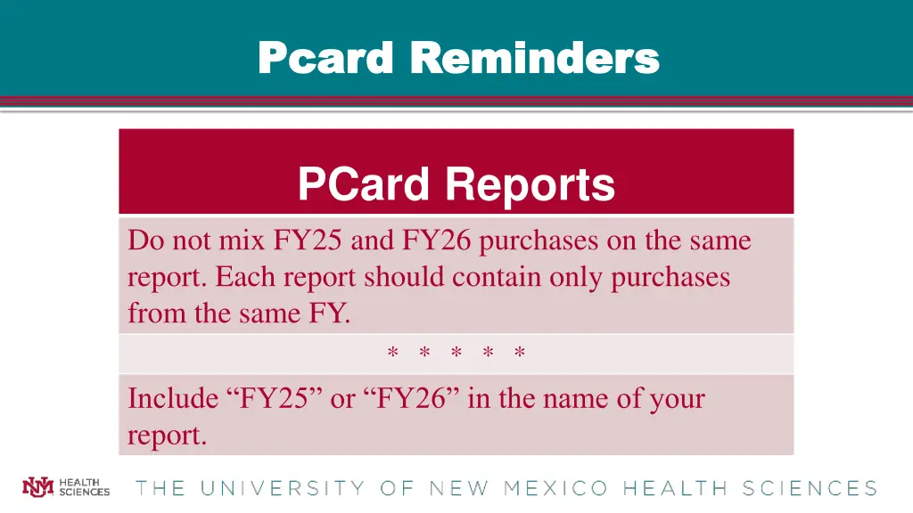 pcard reminders pcard reminders