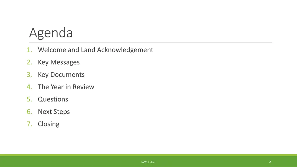 agenda