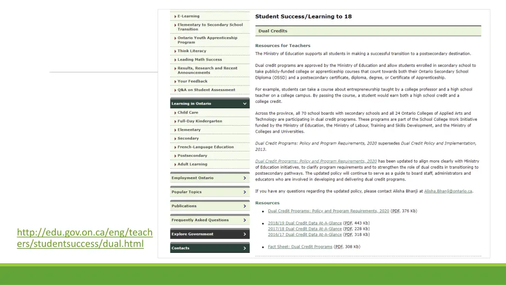 http edu gov on ca eng teach ers studentsuccess