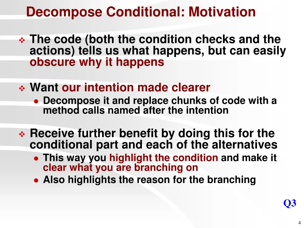 decompose conditional motivation