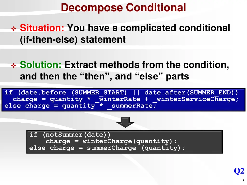 decompose conditional