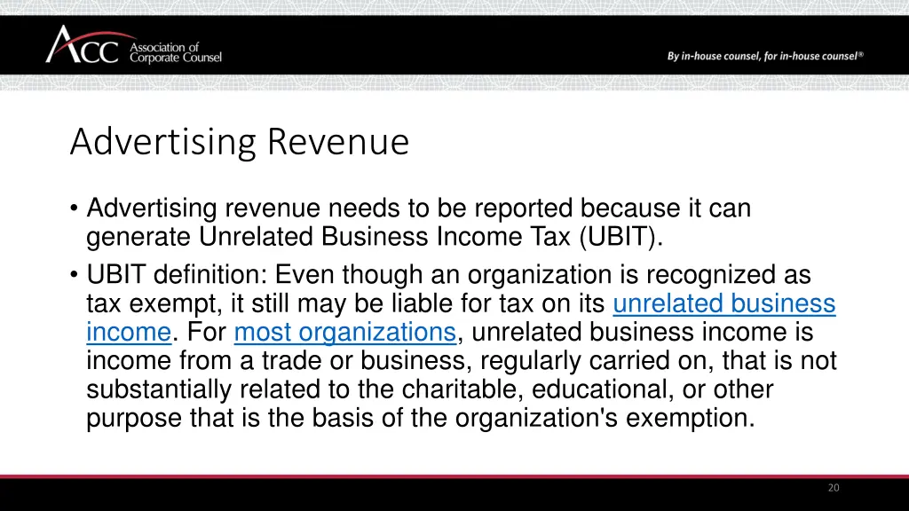 advertising revenue