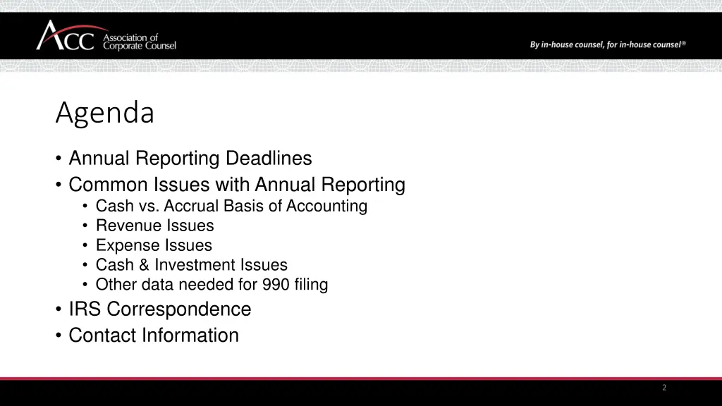 agenda