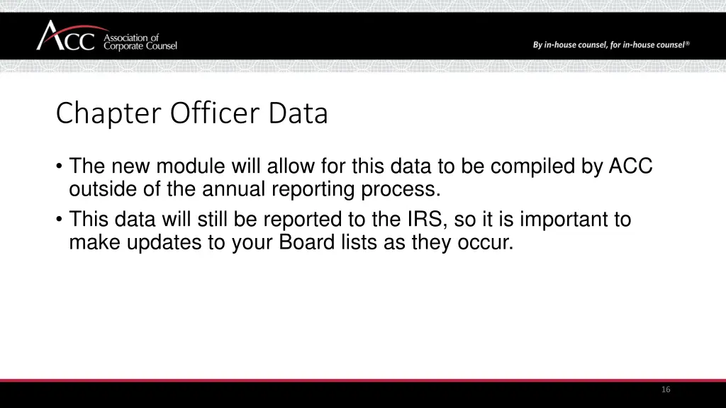 chapter officer data