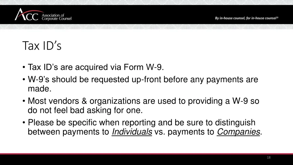 tax id s