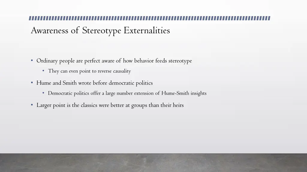 awareness of stereotype externalities