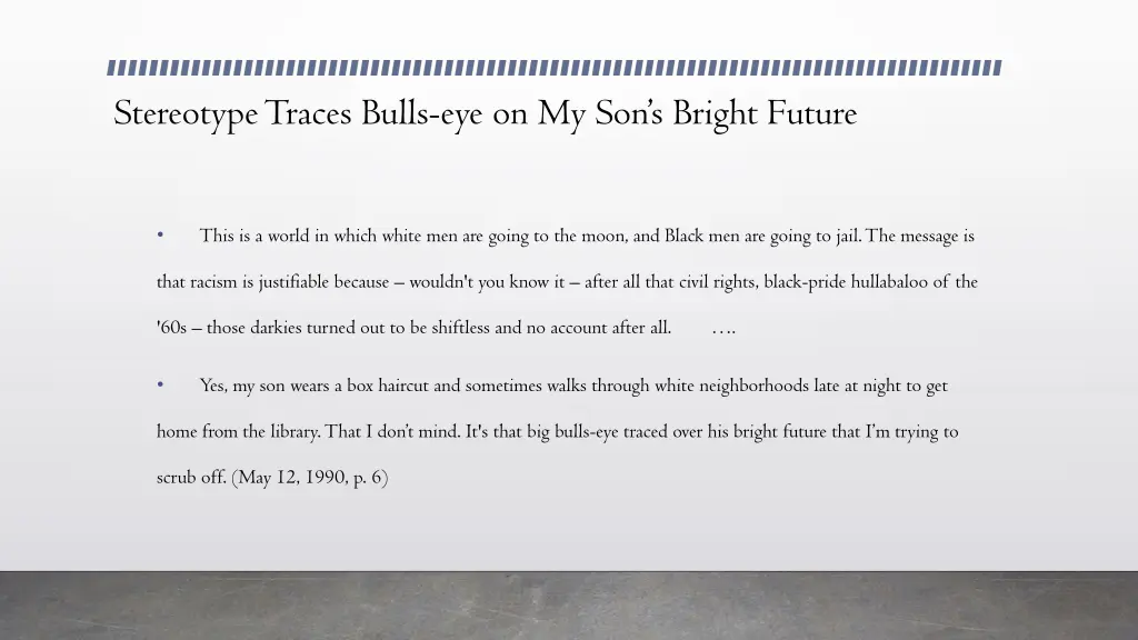 stereotype traces bulls eye on my son s bright